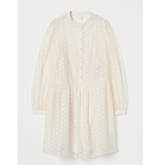 Sheer ivory polka dot dress - Picture 5 of 8